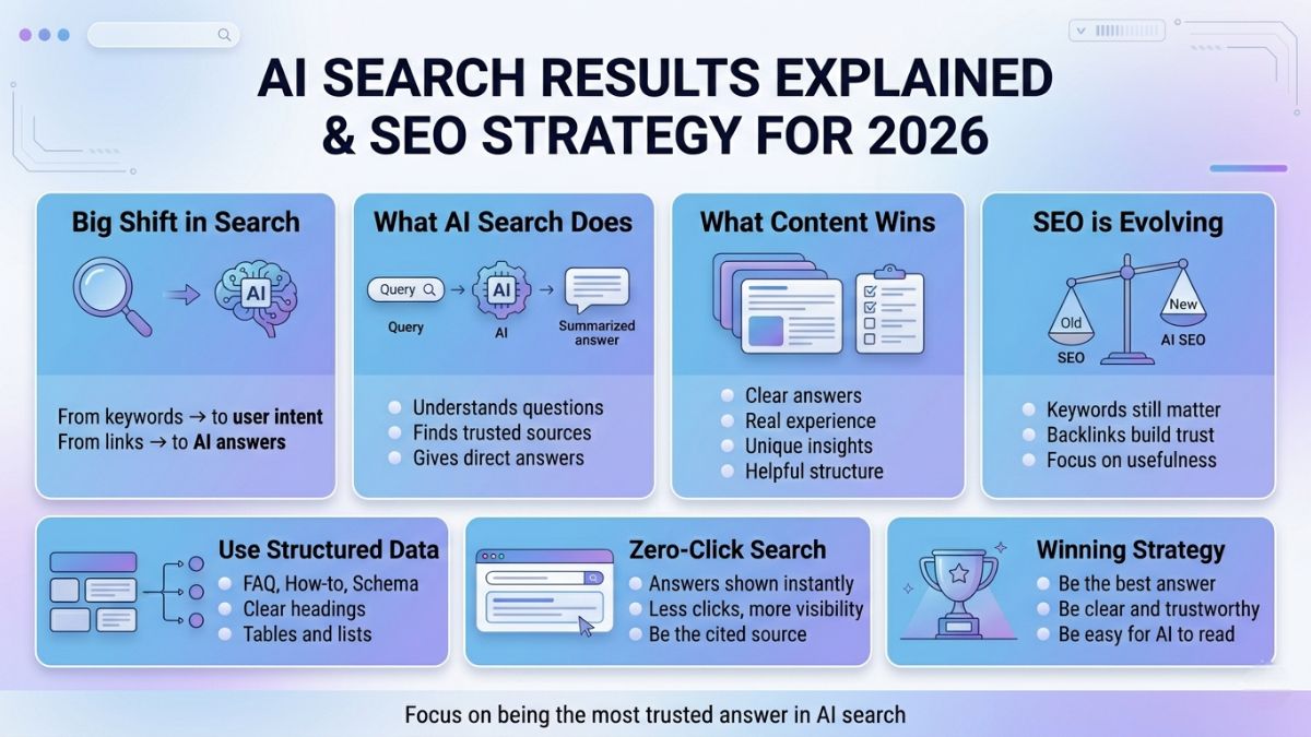 ai search results showing google ai overview and comparison between aio vs traditional seo for improving ai visibility