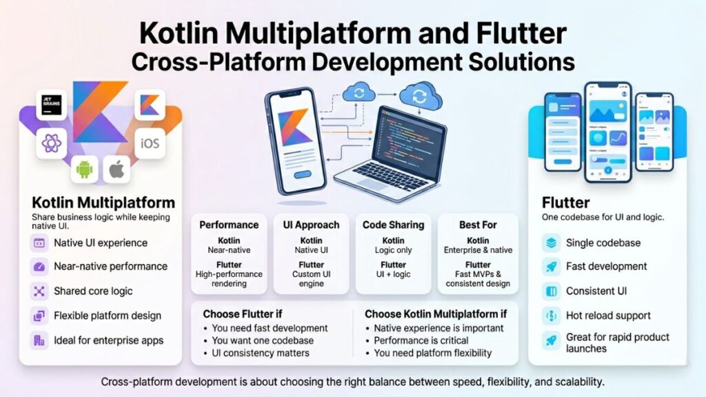 Kotlin Multiplatform and Flutter: cross-platform development solutions